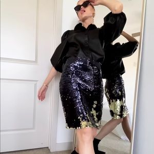 HM gold label sequin pencil skirt size 8